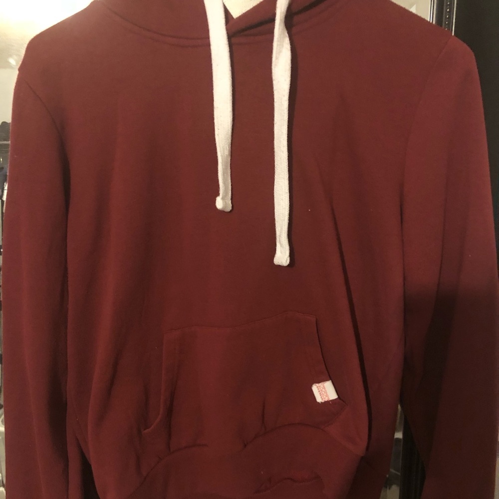 burgundy hoodie